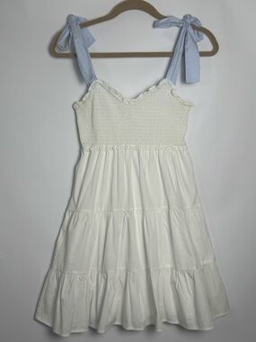 Altar'd State White Smocked Mini Dress - Size XS